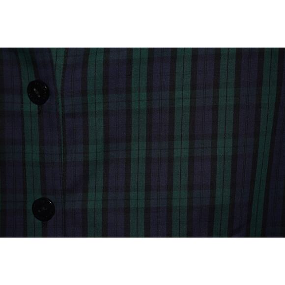 FOXCROFT FOR APPLESEED'S $99 Black Watch Tartan Wrinkle Free Button Down Size 12 - Picture 4 of 4
